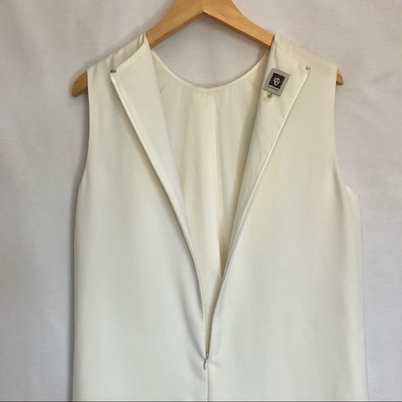 Anne Klein White lace hemmed shift dress size 14 - Picture 6 of 8